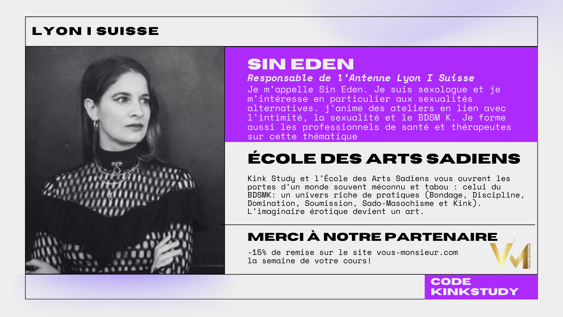 Le kink Study est présent à Lyon et en SUISSE pour tous vos cours BDSM