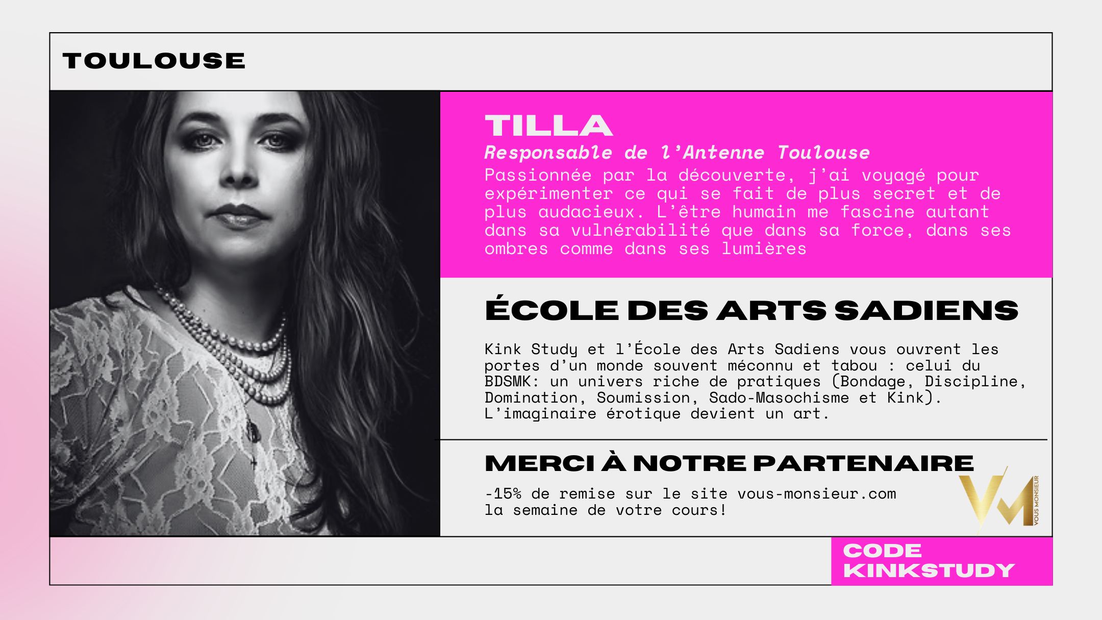 Le kink Study est présent à TOULOUSE pour tous vos cours BDSM